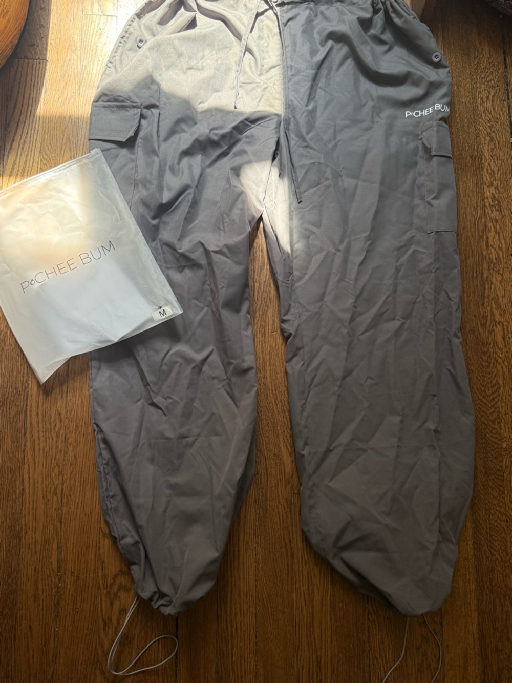 Pchee Bum Women's Gray Cargo Track Joggers